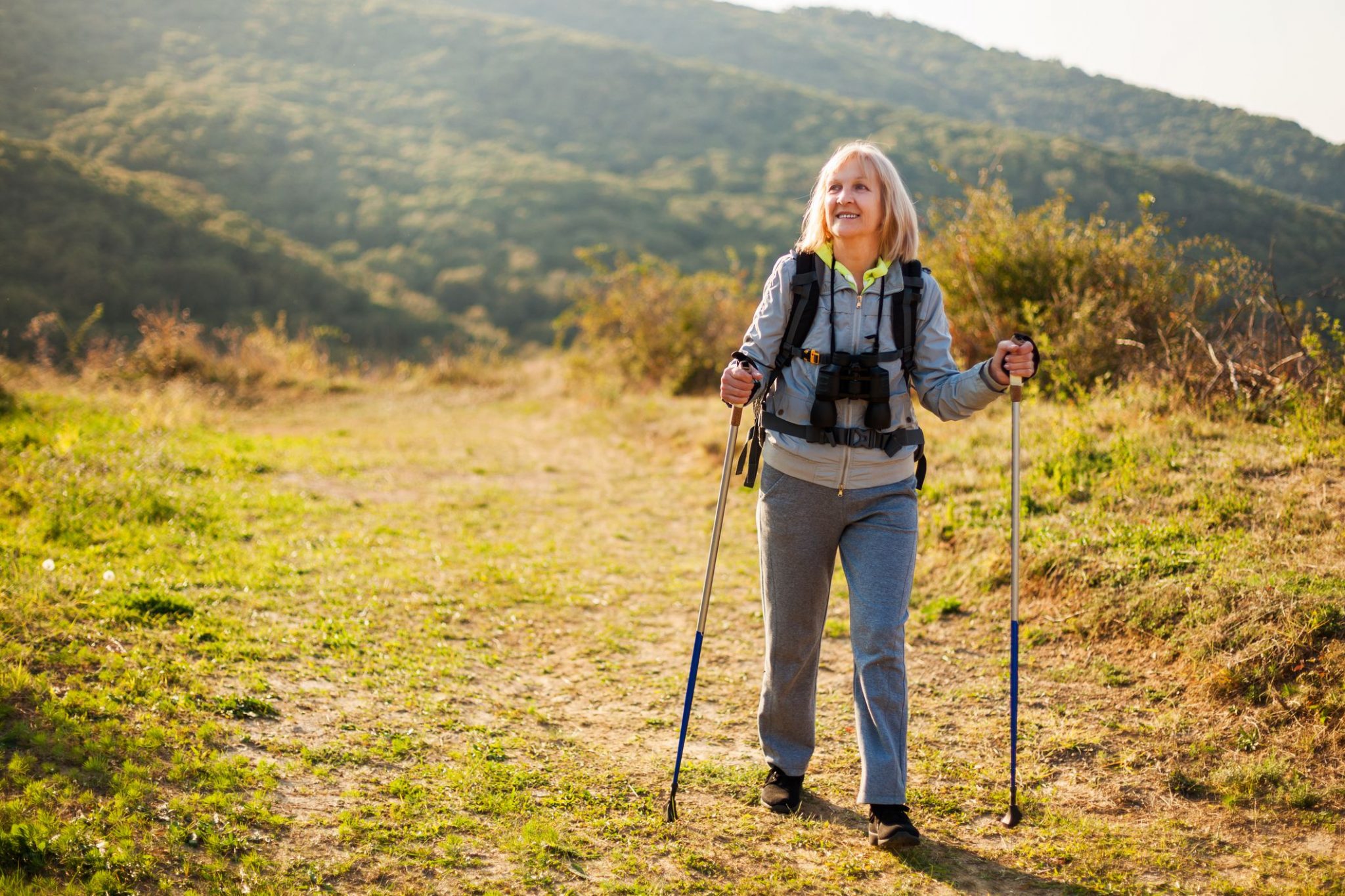 Hiker with Walking Poles